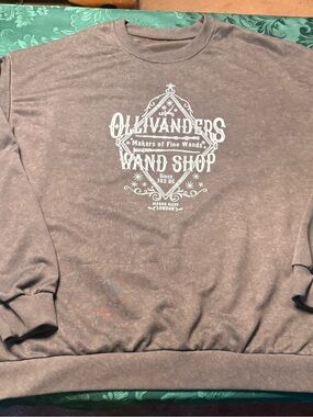 Grey sweatshirt XL magical wizard  Halloween theme.